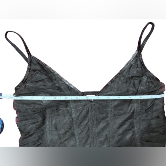 Shirred, netting, ruffled short dress, sz 10 - Picture 4 of 6